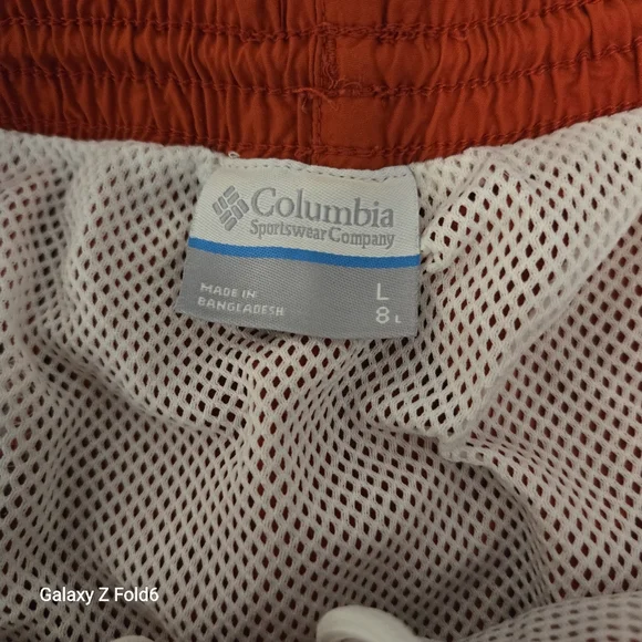 Columbia PFG Swim Shorts Orange Nylon Fishing Hiking Outdoor Mesh Lined Men’s L - Picture 4 of 7